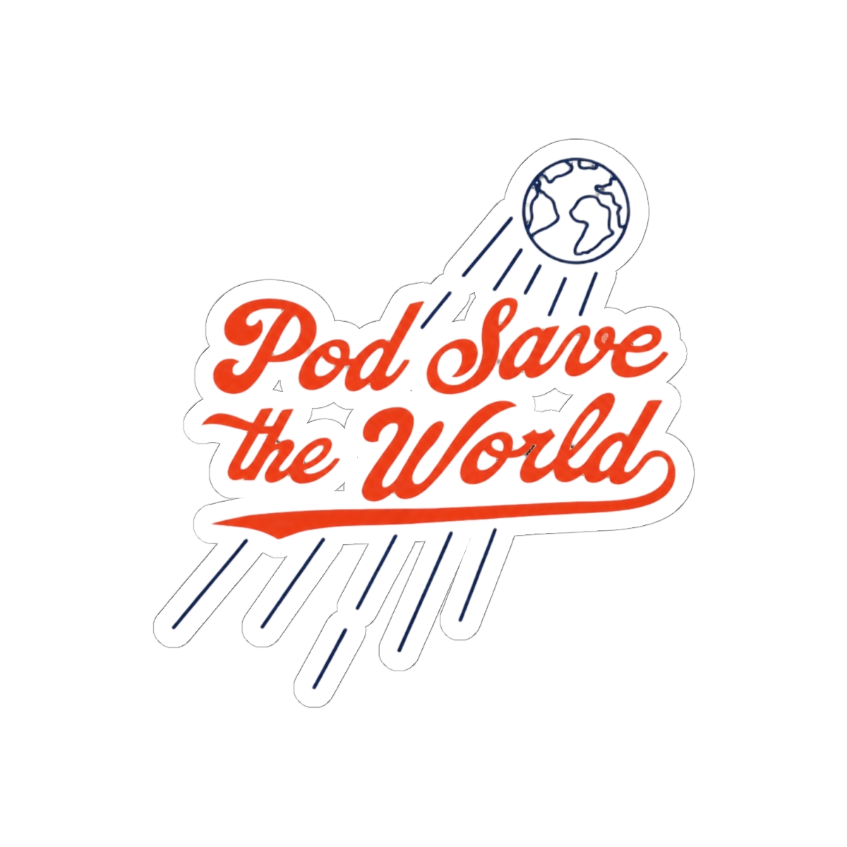 Pod Save the World Sport Sticker - alternate angle 1, merchandise