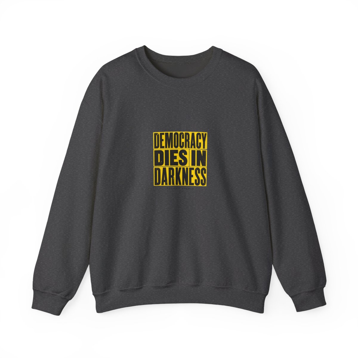 Pod Save America "Democracy Dies in Darkness" Crewneck - alternate angle 2, merchandise